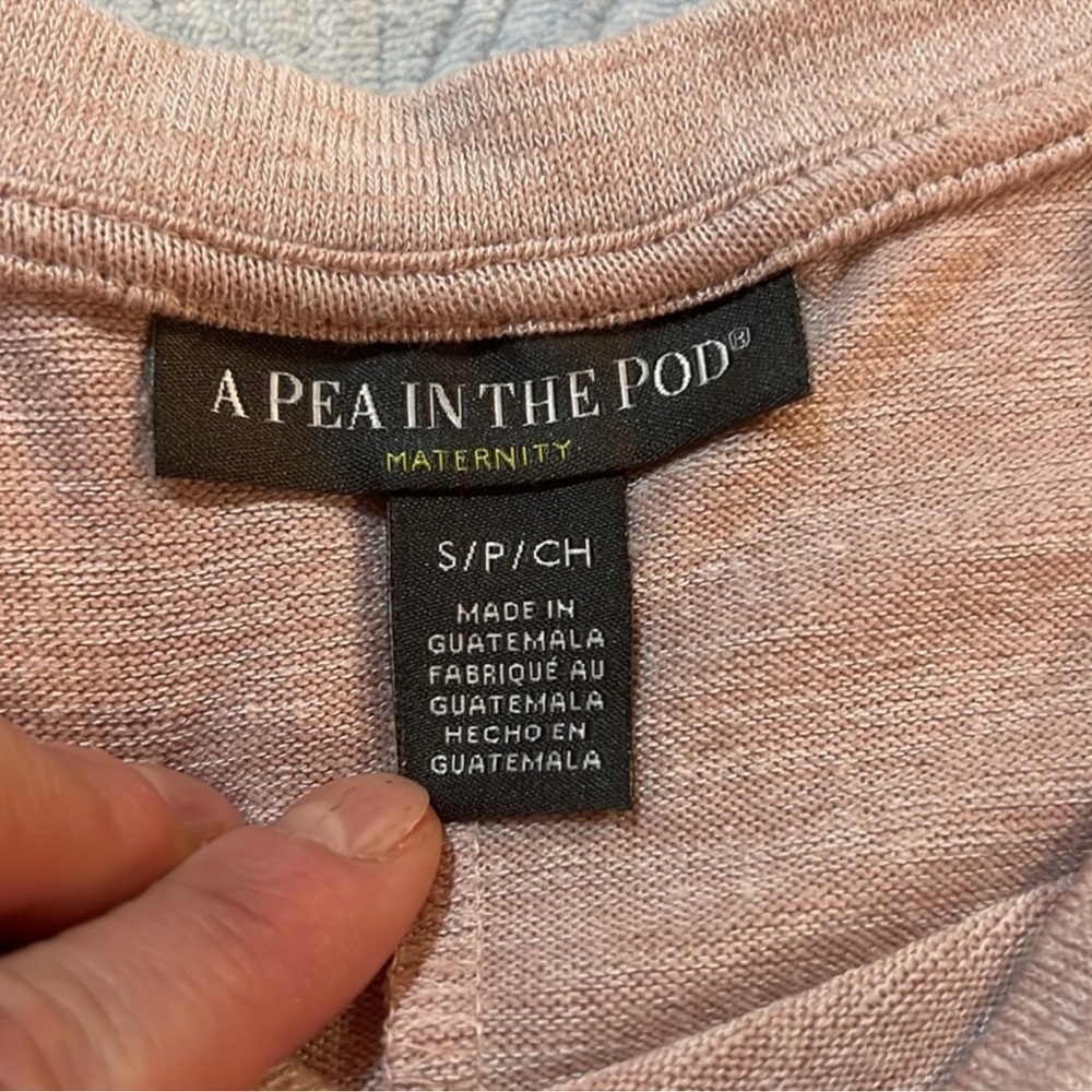 MATERNITY Size Small: A Pea in the Pod Black & Light Pink Short Sleeve Tees Lot - Picture 4 of 9